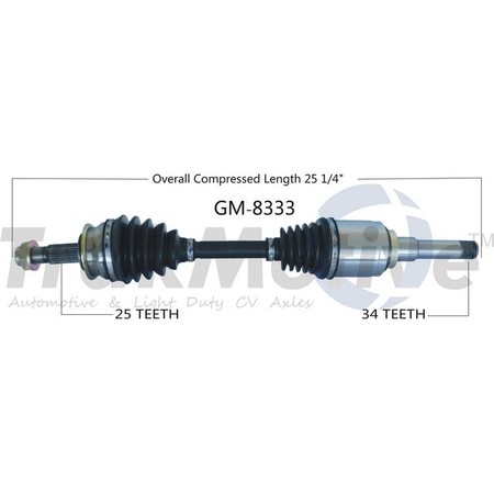 SURTRACK AXLE Cv Axle Shaft, Gm-8333 GM-8333